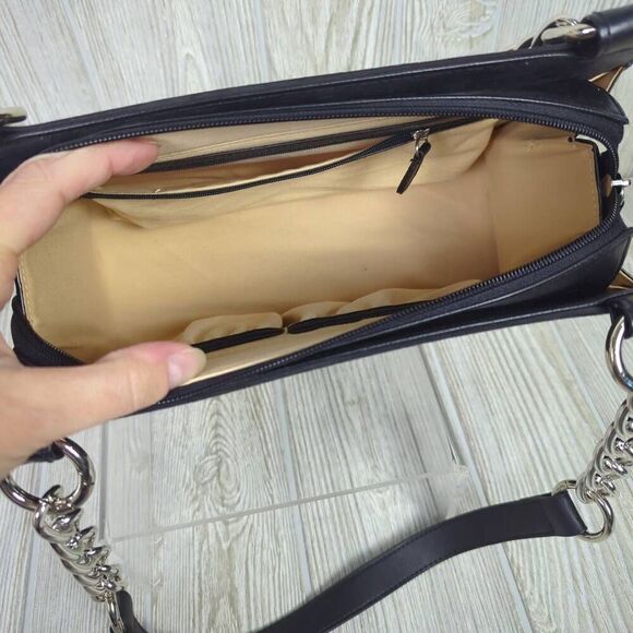 Miche Classic Black Women’s Shoulder Bag Purse With Metal Chain Strap - Picture 10 of 12